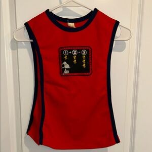 Vintage Girls' Danskin Snoopy & Woodstock Red Jumper, Size 6
